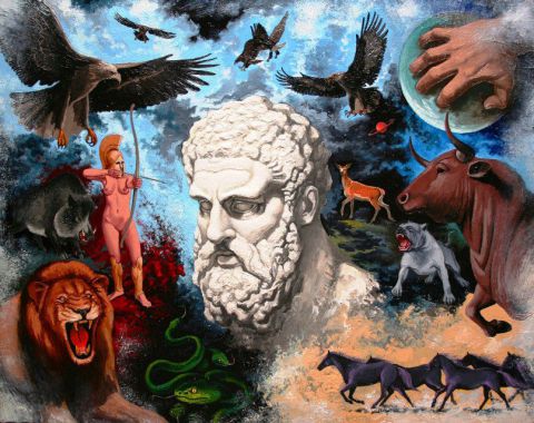 Hercule. Mythe antique - Peinture - Igor Stepanov