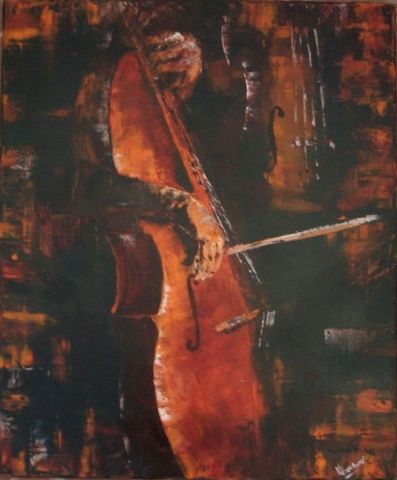 le violoncelle - Peinture - valerie CROCHARD