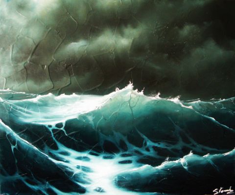 paysages marins, océan, vagues - Peinture - matt6317