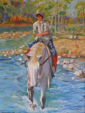 City Cowboy - Peinture - Gerard Bahon
