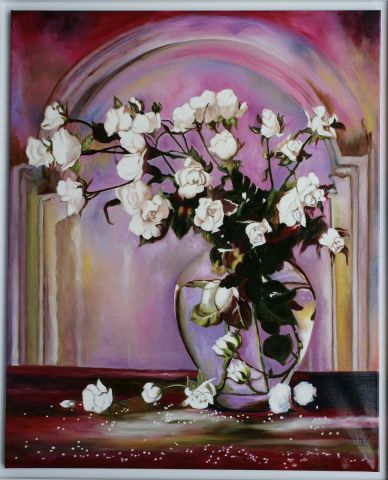 Roses Blanches - Peinture - ANY