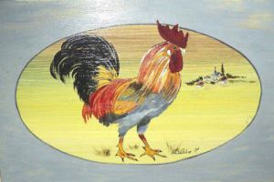 Voir cette oeuvre de peinture-montagne: le coq