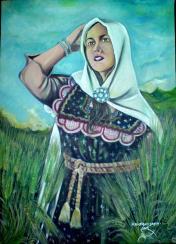 Depuis les coutumes et traditions des eurasienne femme - Peinture - SALIMARTS