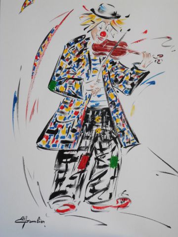 Clown E 52 - Peinture - MICHEL GAMBIER