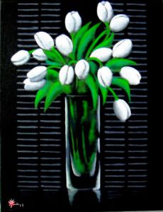 Voir cette oeuvre de Marc PARMENTIER: Tulipes blanches