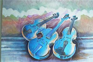 Voir cette oeuvre de ALAIN GUEUDET: violons bleus