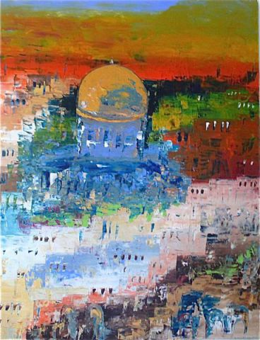 JERUSALEM LA GRANDE BELLE - Peinture - LEPRIN