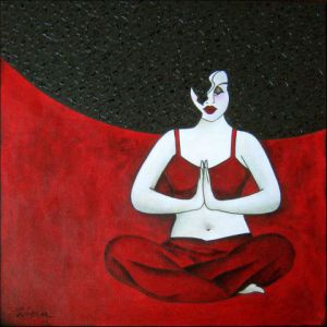 Peinture de Ah Tatieva : Lotus Rouge