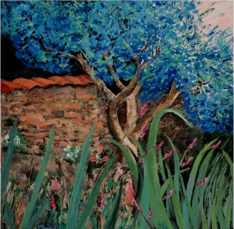 L'arbre bleu - Peinture - PASCAL BAUDOT