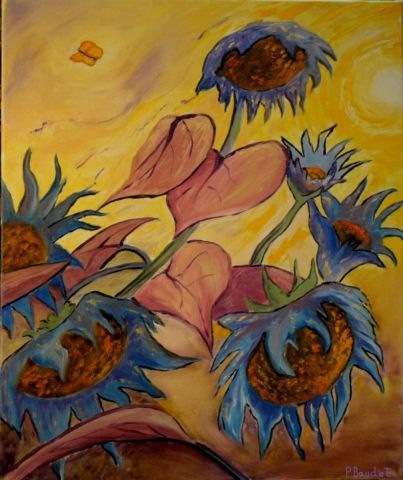 L'artiste PASCAL BAUDOT - Les tournesols bleus