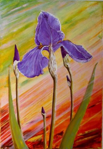 L'iris - Peinture - PASCAL BAUDOT