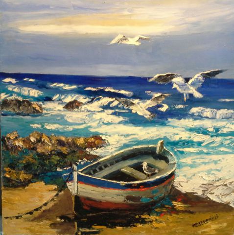 La barque - Peinture - Dany MARCODINI