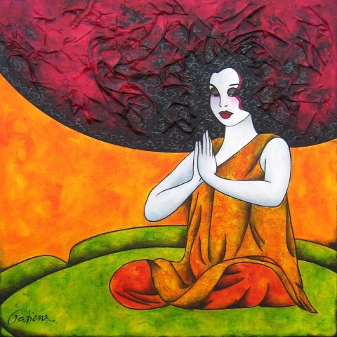 L'artiste Ah Tatieva  - Un jour, un nénuphar (lotus zen)