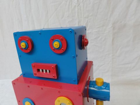 L'artiste Cyrille Plate - Robot couleur