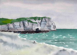 Voir cette oeuvre de Yves Fremin: La falaise d'Etretat