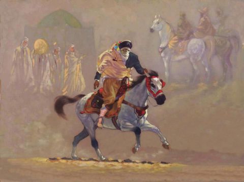 le cavalier de méjaher - Peinture - benaissa youcef