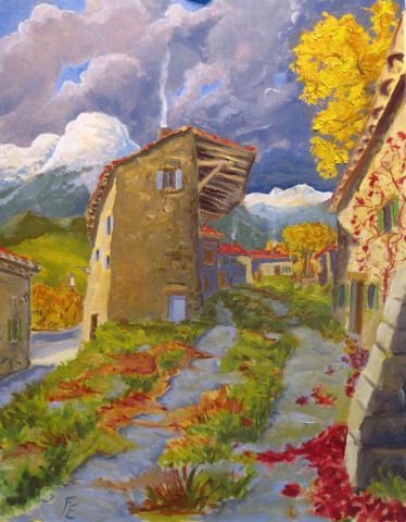 L'automne surpris - Peinture - Manu Fromont