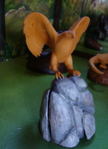 Aigle sur un rocher - Sculpture - Clement MOUCHE