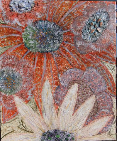 fleurs étranges - Peinture - carole zilberstein