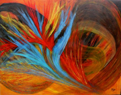 L'oiseau du Paradis - Peinture - Marie-Jose NOUGALIAT