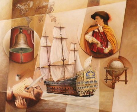 1626 - Création de la Marine Royale - Peinture - Frank GODILLE