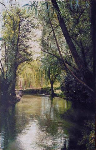 L'Epte  chez Monet - Peinture - Gilles-Paul ESNAULT