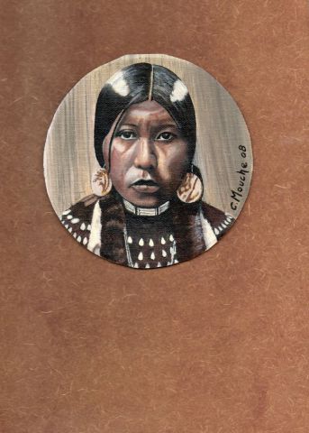 L'artiste Clement MOUCHE - Amérindienne