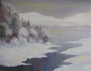 Peinture de Manu Fromont: Lumière du Nord