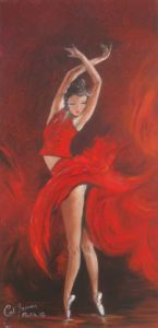 Voir cette oeuvre de Catherine James: la danseuse rouge