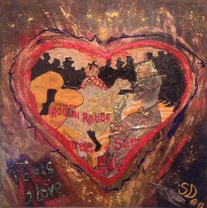 Peinture de SONYA DZIABAS: THE MOULIN ROUGE HEART 