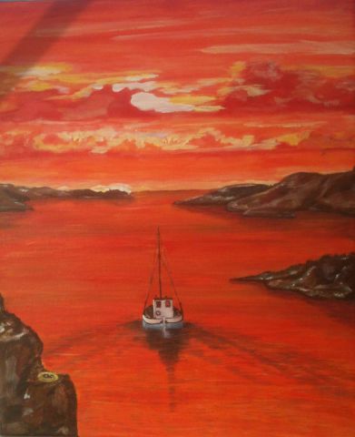 Into the sunset - Peinture - maryetka