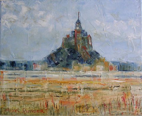 Le mont St Michel - Peinture - Meryl QUIGUER