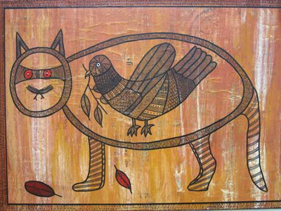 Le chat gourmand -2 - Peinture - ANTOINE MELLADO