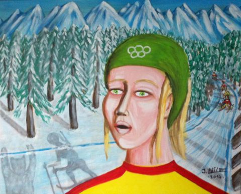 Sochi:poursuite - Peinture - LAFFITTE Jacky