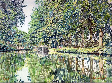 Canal du Midi - Peinture - Kerveillant