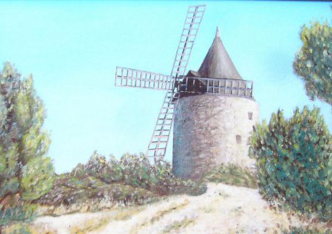 moulin de daudet en provence - Peinture - saintraphael
