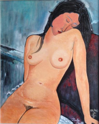 Femme nue - Peinture - Paola Billi