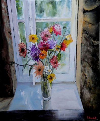 L'artiste PASCAL BAUDOT - Un bouquet à ma fenêtre