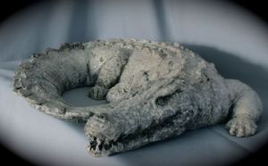 Sculpture de SANDRINE MESNIL: crocodile