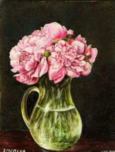 Voir le détail de cette oeuvre: Vase avec pivoines