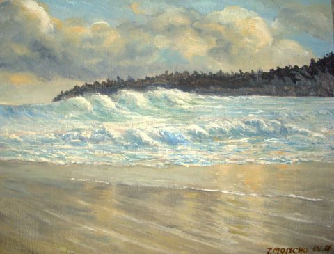 Le bruit des vagues - Peinture - Jacques MONCHO