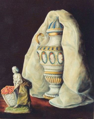 L'artiste Jacques MONCHO - Le vase et la statuette