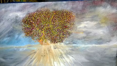 arbre à secrets - Peinture - BRIGITTE BASPEYRAS