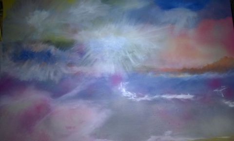 nuages 2 - Peinture - BRIGITTE BASPEYRAS