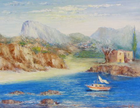 Paysage de Mediterranee - Peinture - Eugenia