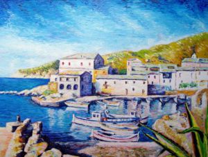 Peinture de Paul-Louis Recco: Port de Centuri
