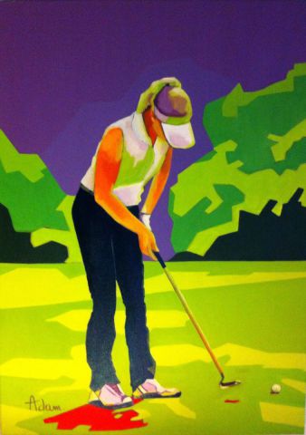 La golfeuse - Peinture - adam brigitte
