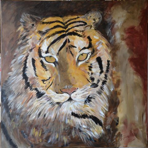 tigre - Peinture - CHRISTINE DAVILES