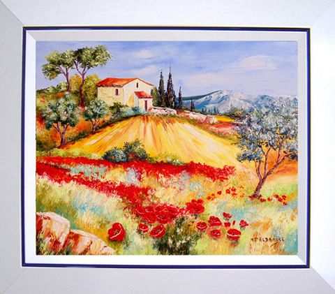 Les champs de Provence - Peinture - Marie-Paule ALBANESE