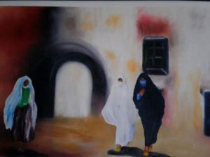 Peinture de zouhri de tanger: La vieille ville de Tanger